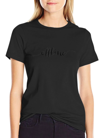 Offline Black Graphic Tee - Relaxed Comfort