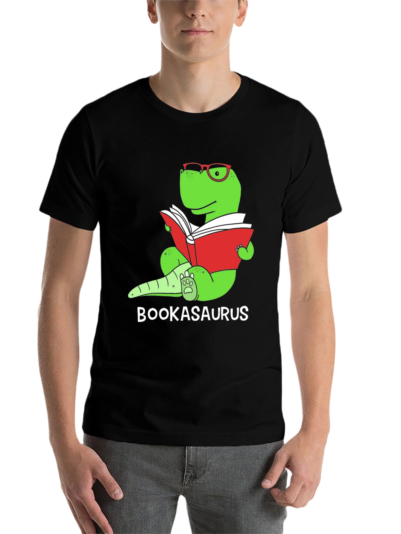Bookasaurus T-Shirt - Reading Dinosaur Tee