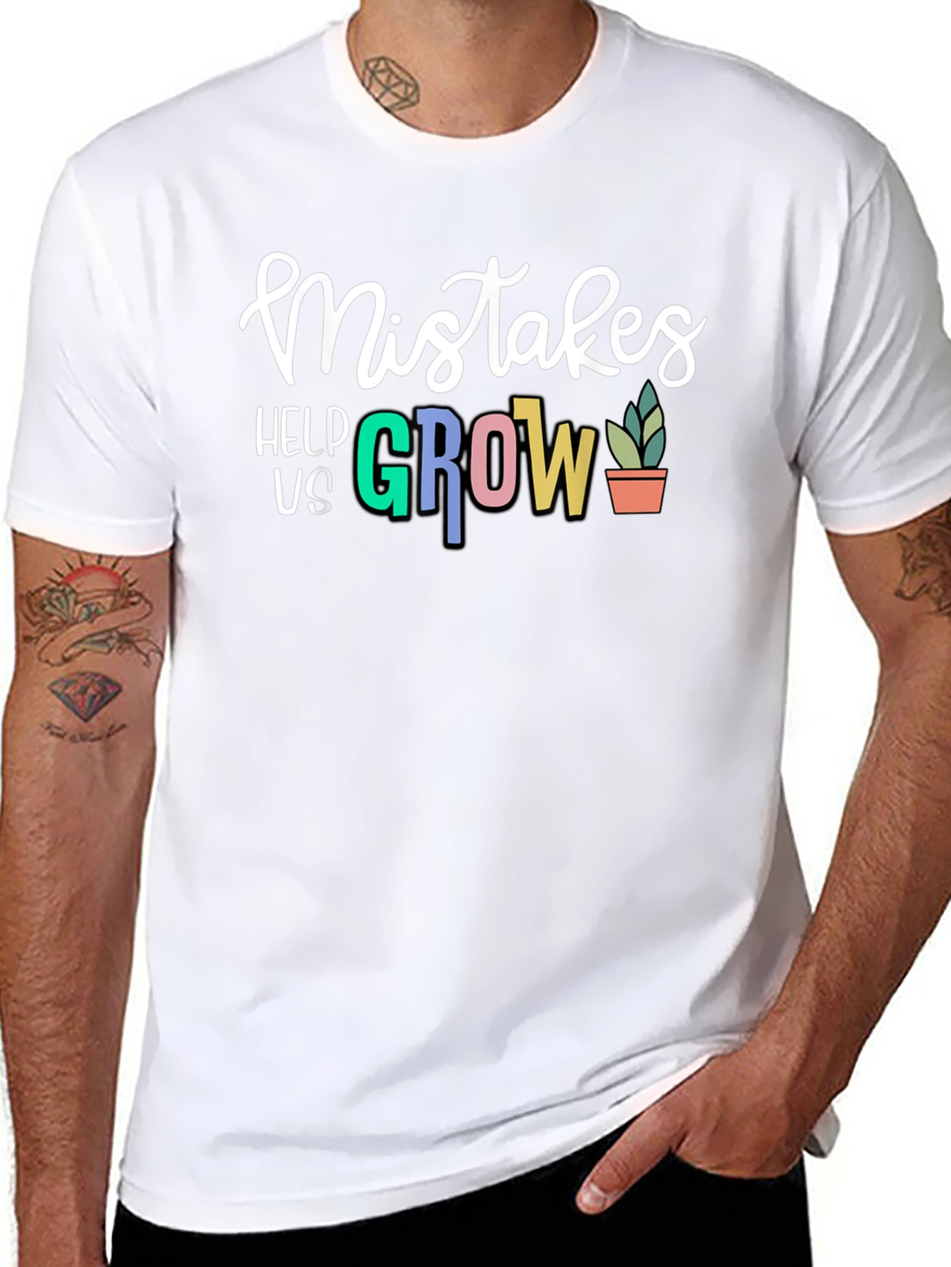 Mistakes Help Us Grow T-Shirt - Black