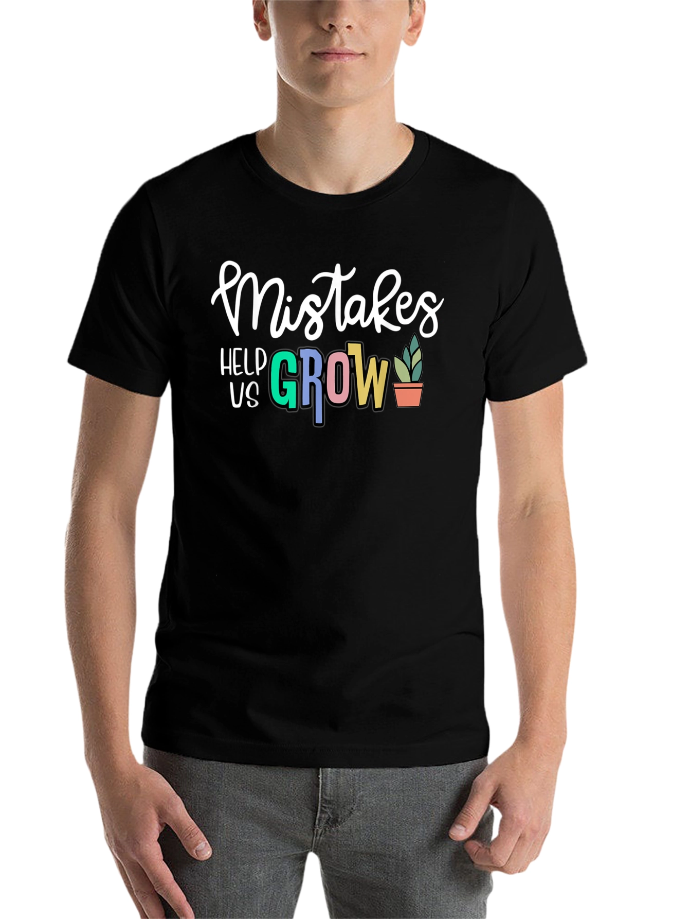 Mistakes Help Us Grow T-Shirt - Black