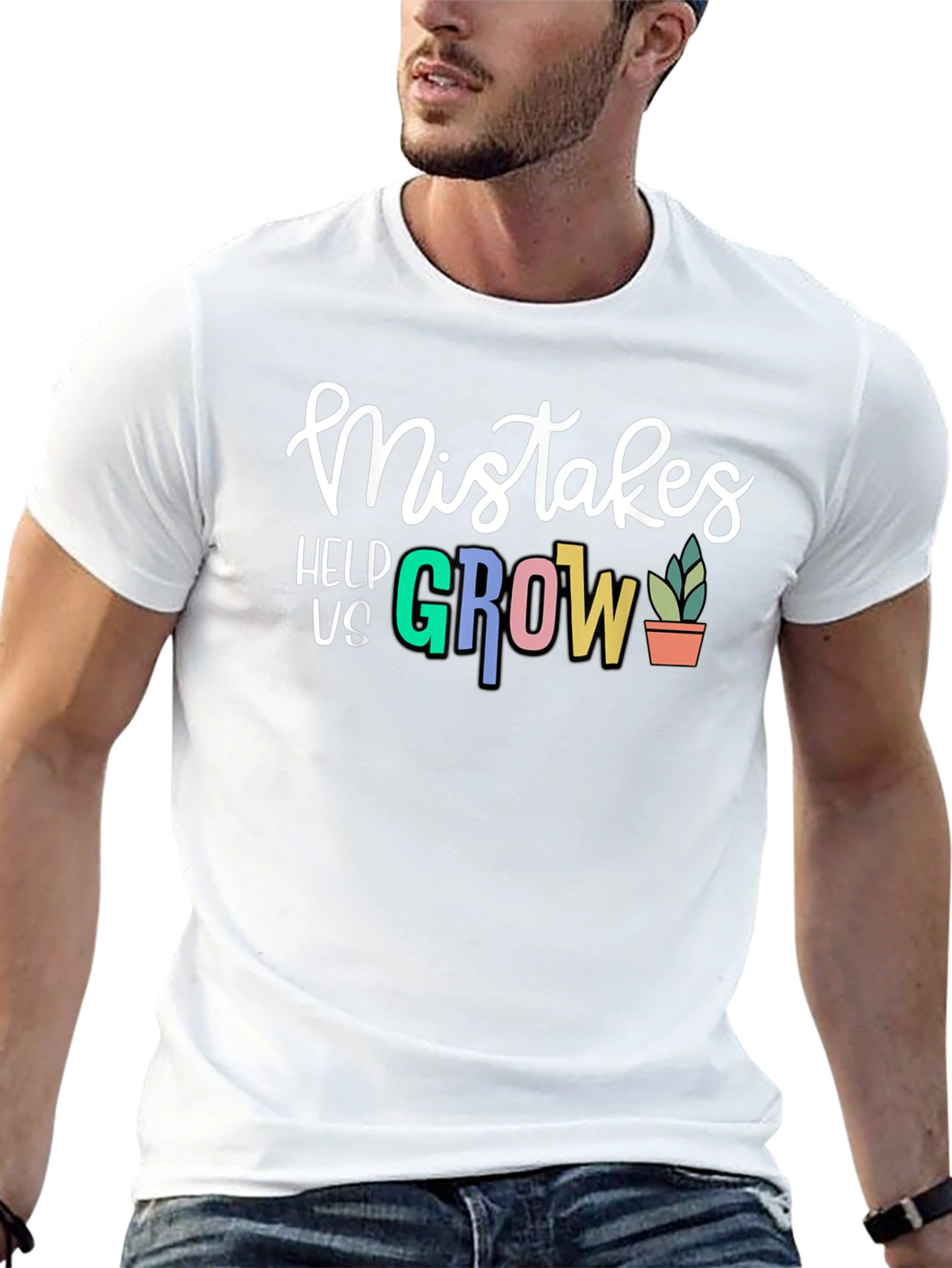 Mistakes Help Us Grow T-Shirt - Black