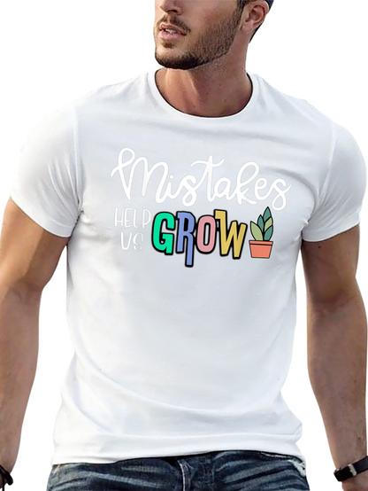 Mistakes Help Us Grow T-Shirt - Black
