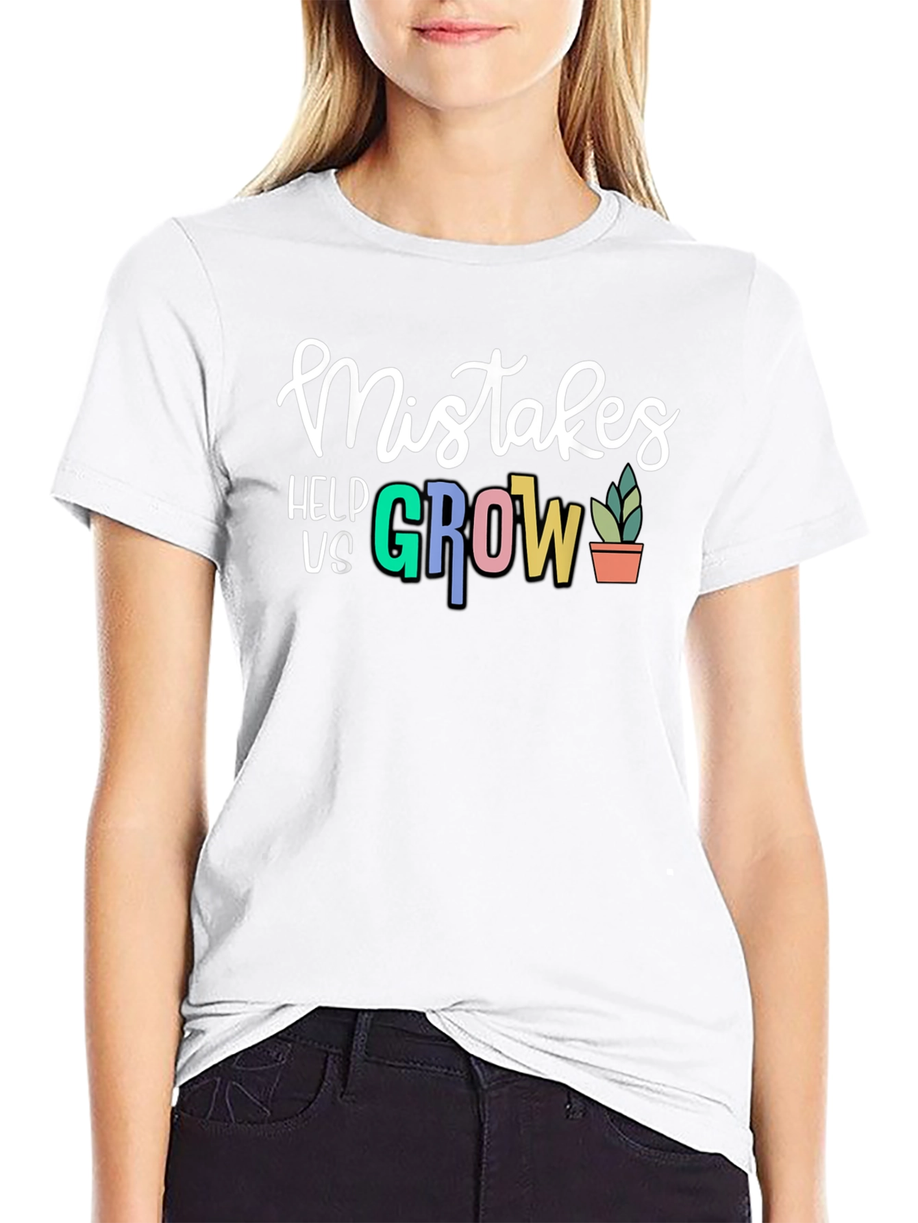 Mistakes Help Us Grow T-Shirt - Black