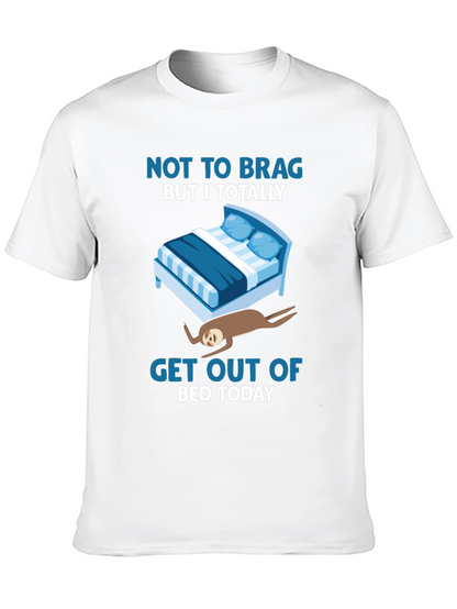 Funny Sloth Bed T-Shirt - Lazy Days Tee