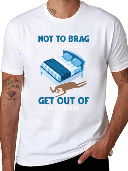 Funny Sloth Bed T-Shirt - Lazy Days Tee