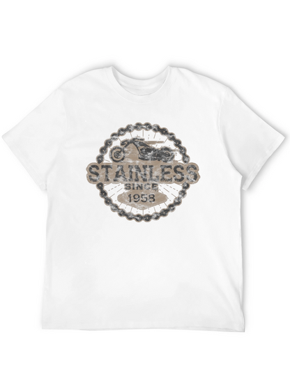 Stainless Since 1958 Motorcycle Graphic Black T-Shirt