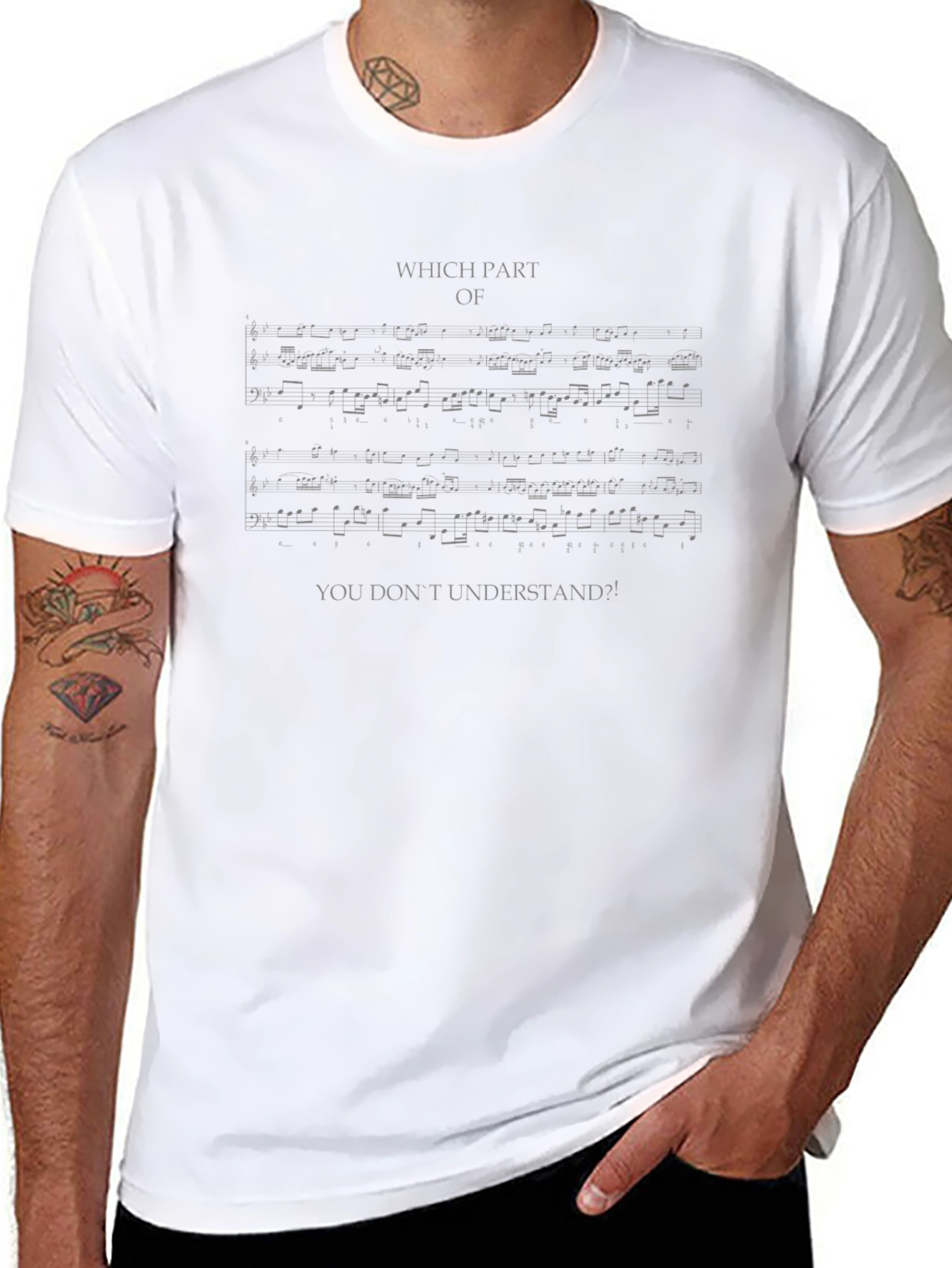 Music Sheet Humor T-Shirt - Which Part?