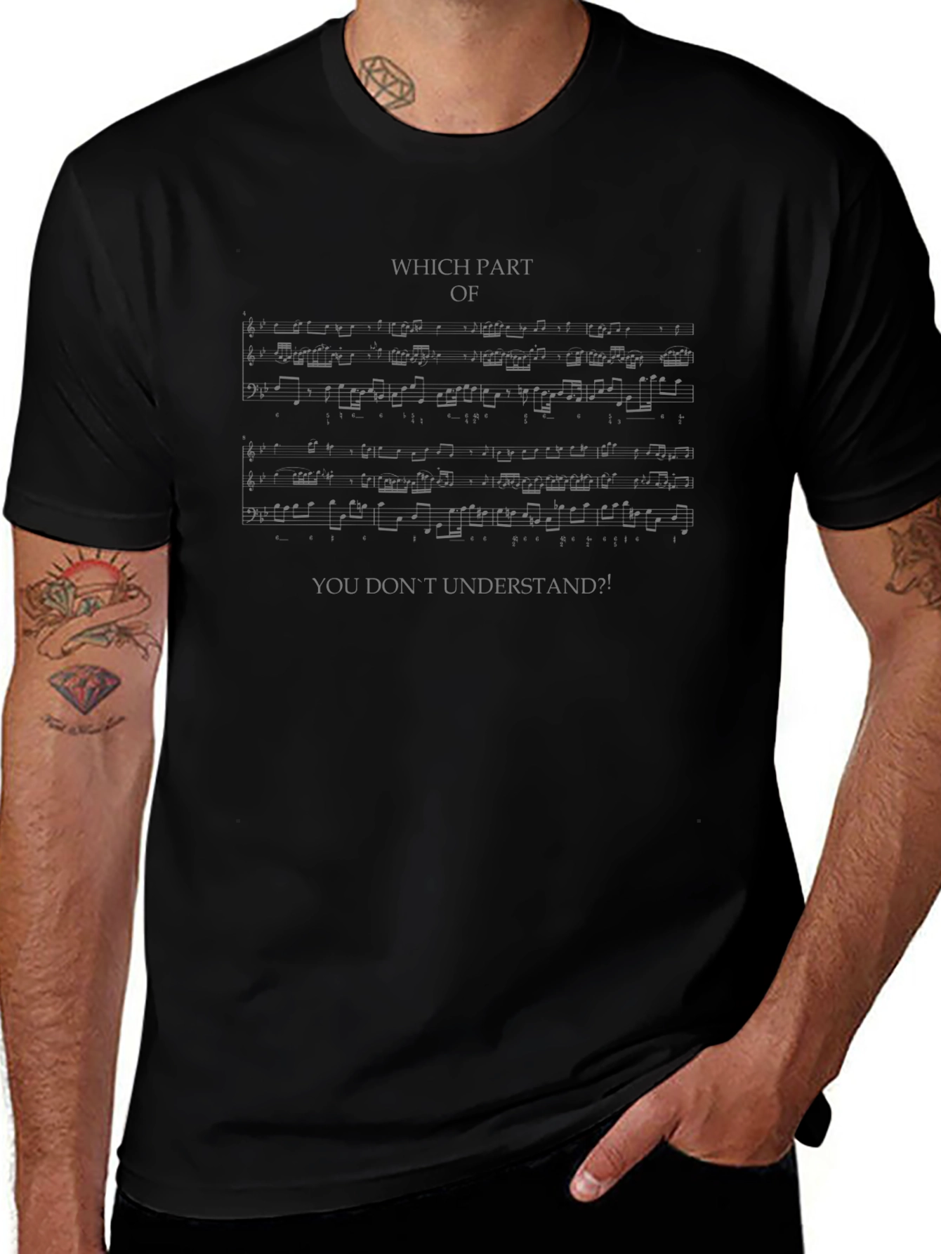 Music Sheet Humor T-Shirt - Which Part?