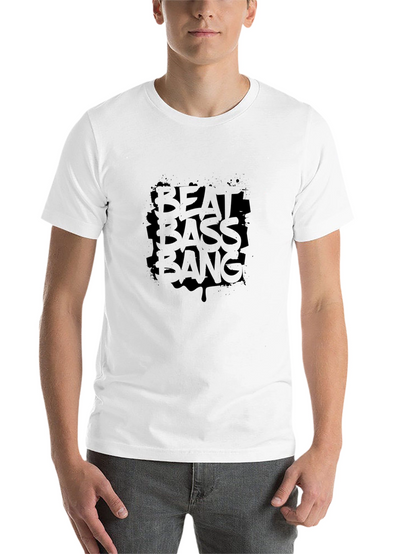 Beat Bass Bang Graphic Tee - Black