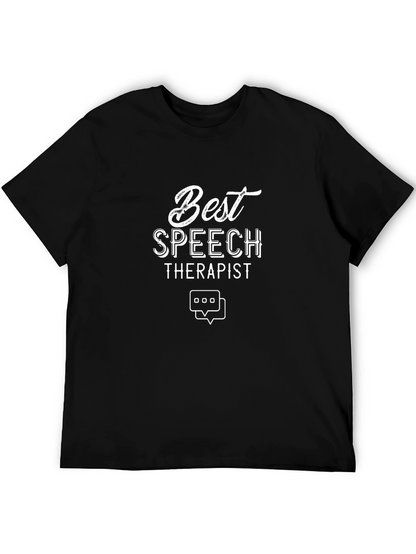 Best Speech Therapist Black Graphic Tee Shirt