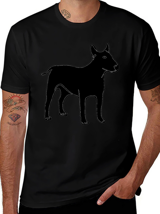Dog Graphic T-Shirt - Black