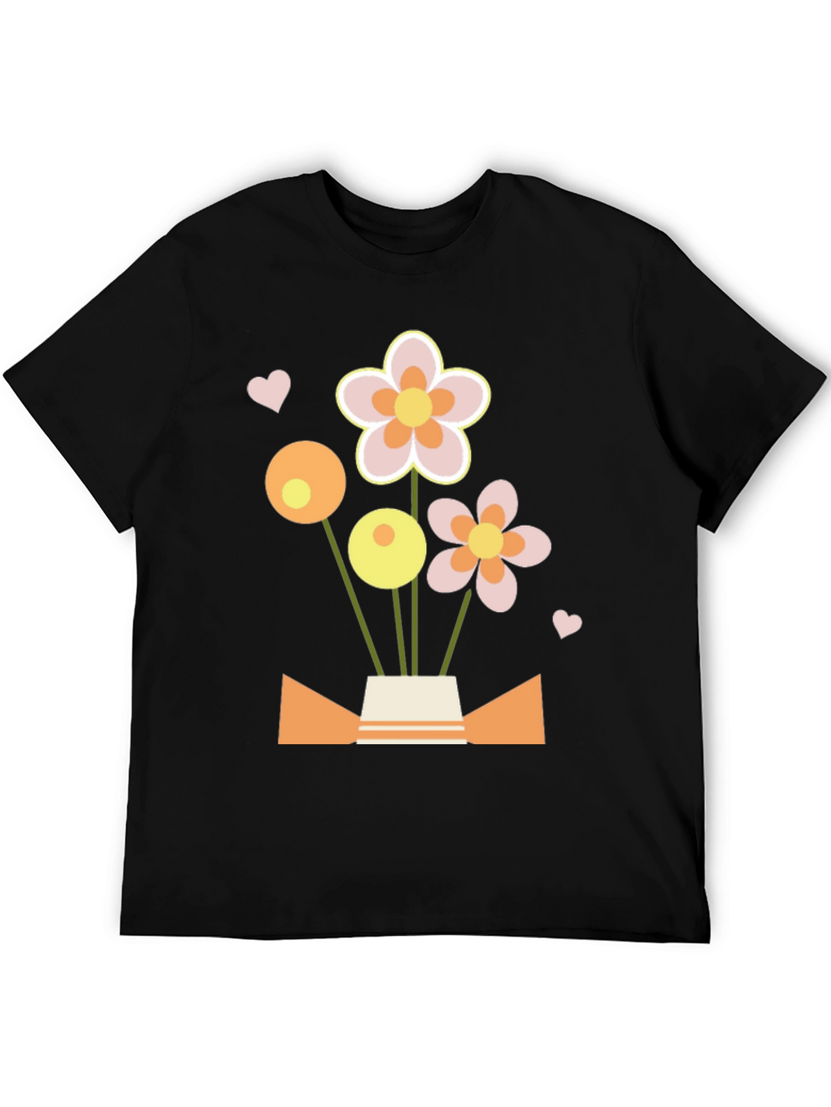 Floral Bouquet Graphic Tee - Black