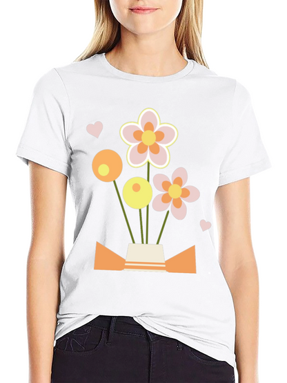 Floral Bouquet Graphic Tee - Black