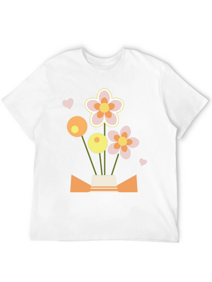 Floral Bouquet Graphic Tee - Black