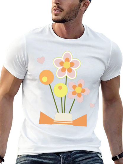 Floral Bouquet Graphic Tee - Black