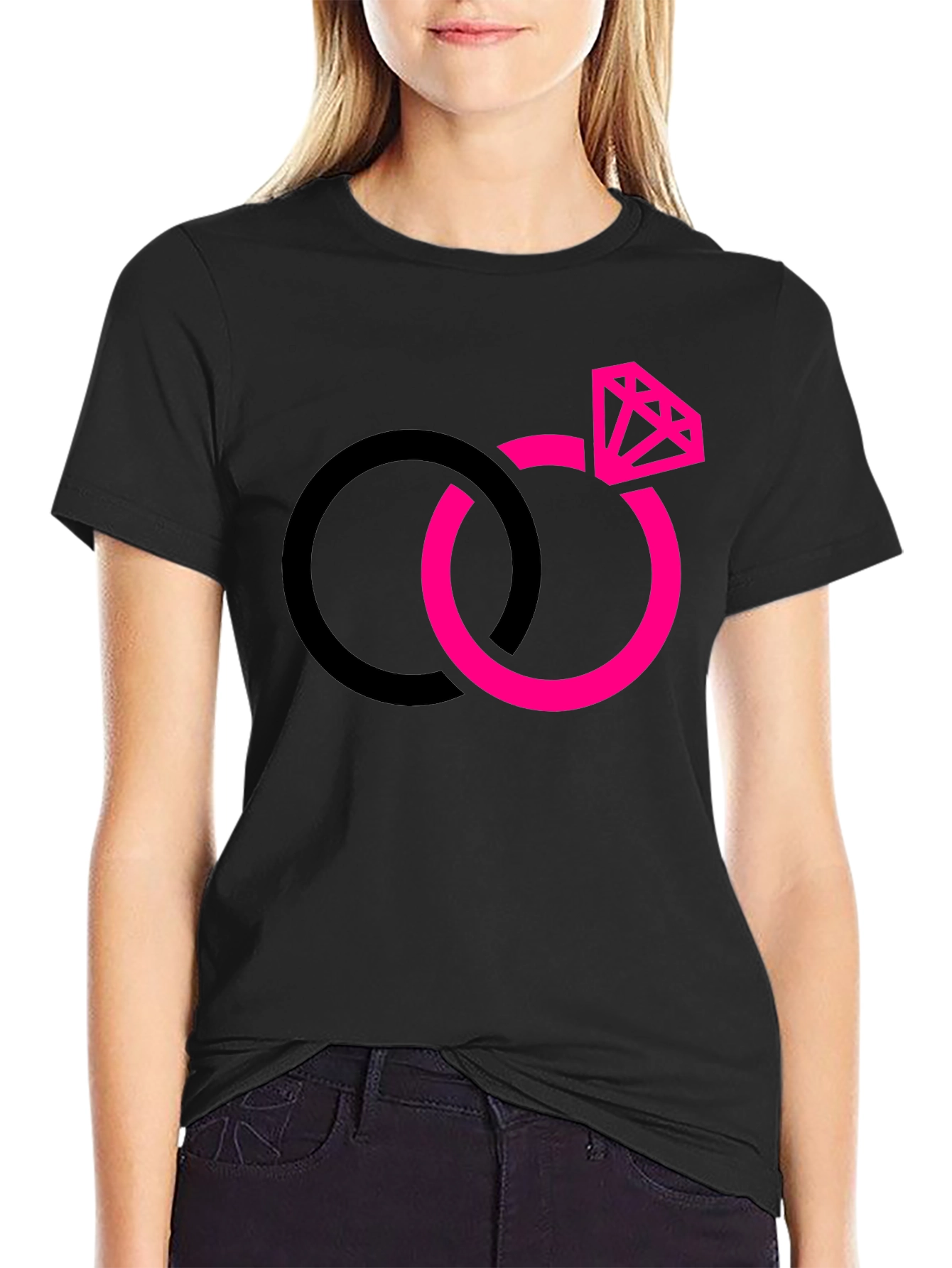Interlocked Rings Graphic Tee - Black