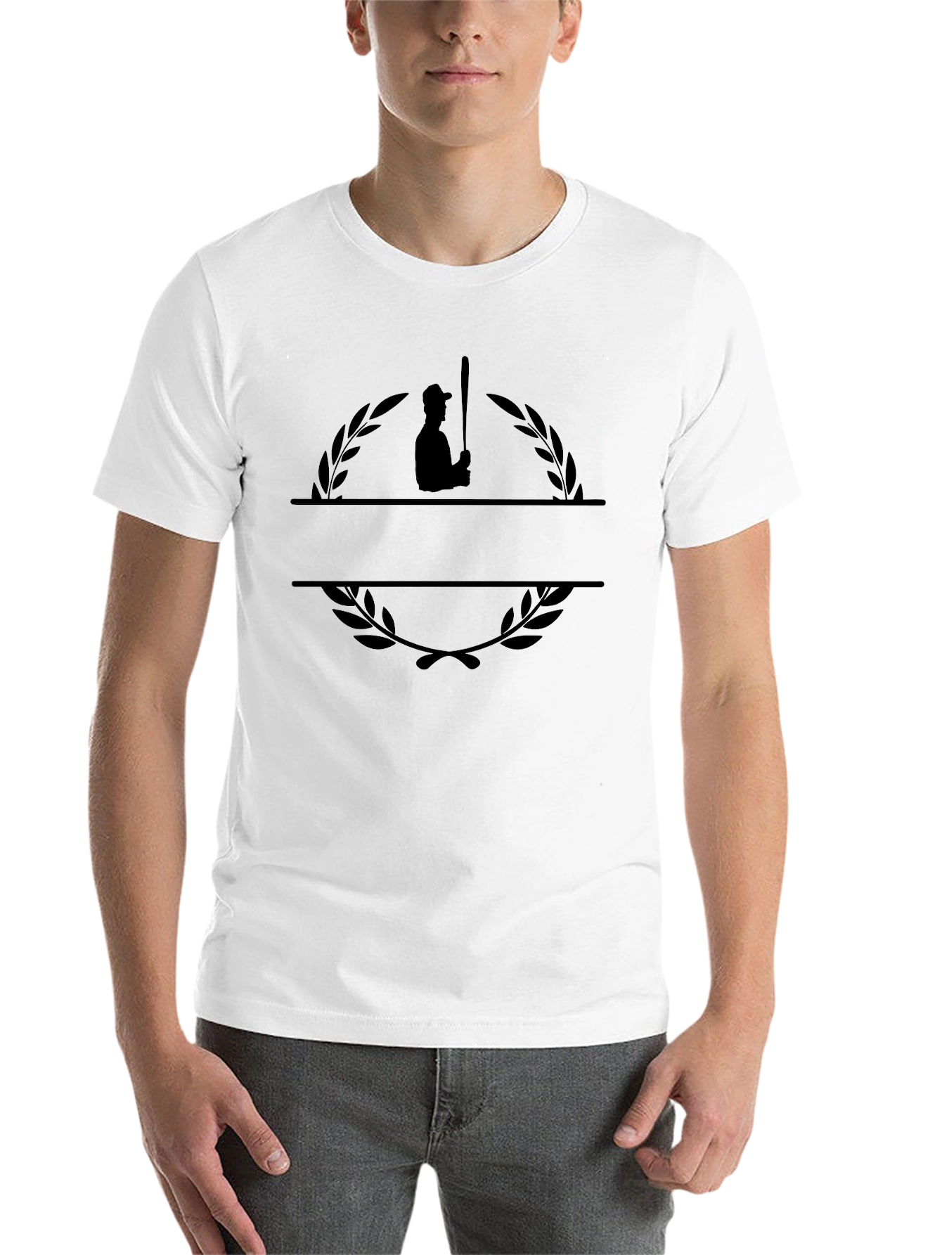 Baseball Player Wreath Graphic Tee