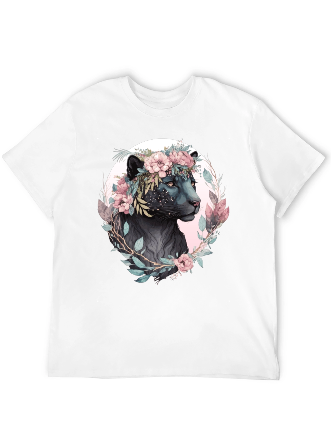 Floral Panther Graphic T-Shirt