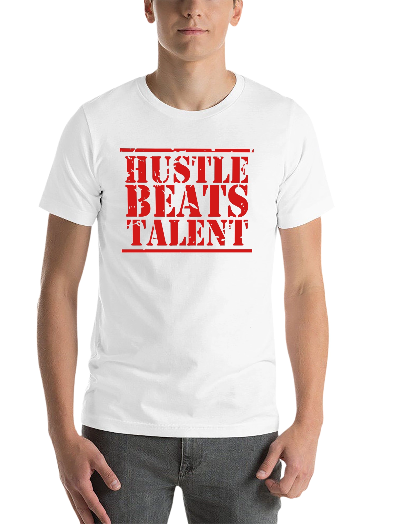 Hustle Beats Talent Graphic T-Shirt
