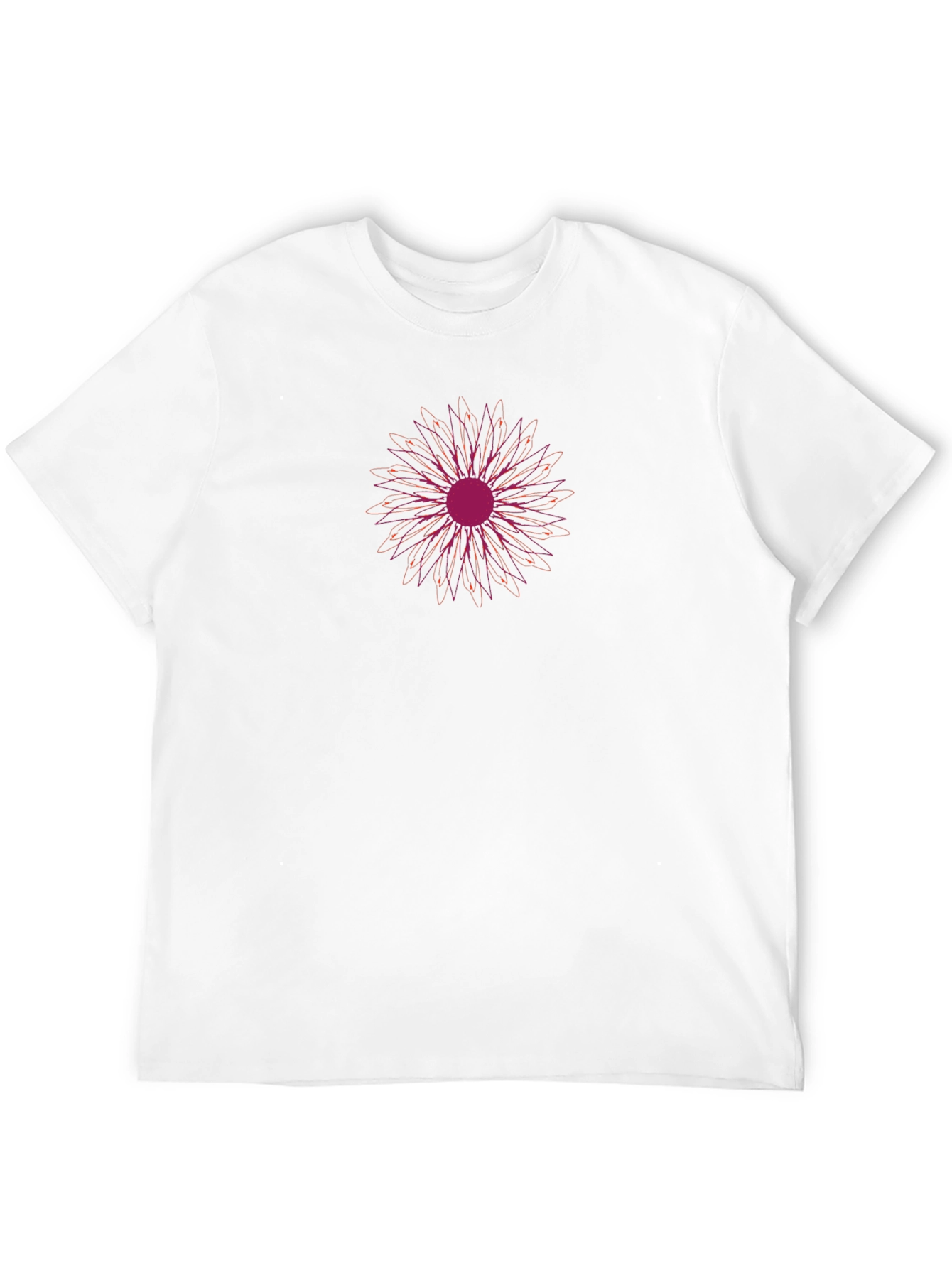 Abstract Floral Graphic Tee - Black