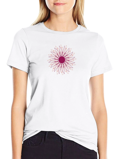 Abstract Floral Graphic Tee - Black