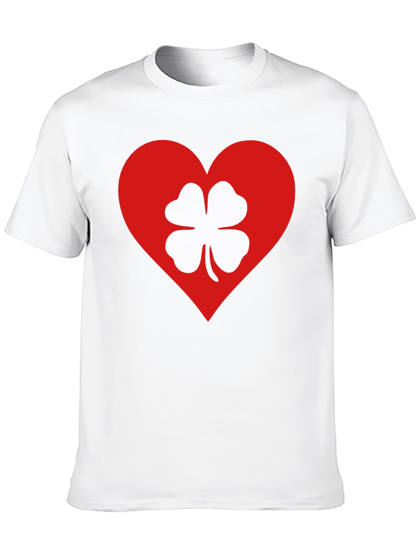 Lucky Heart Clover T-Shirt - Black