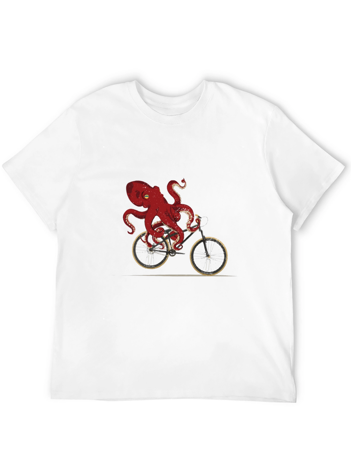 Octopus Riding Bike Graphic Tee - Unique Design