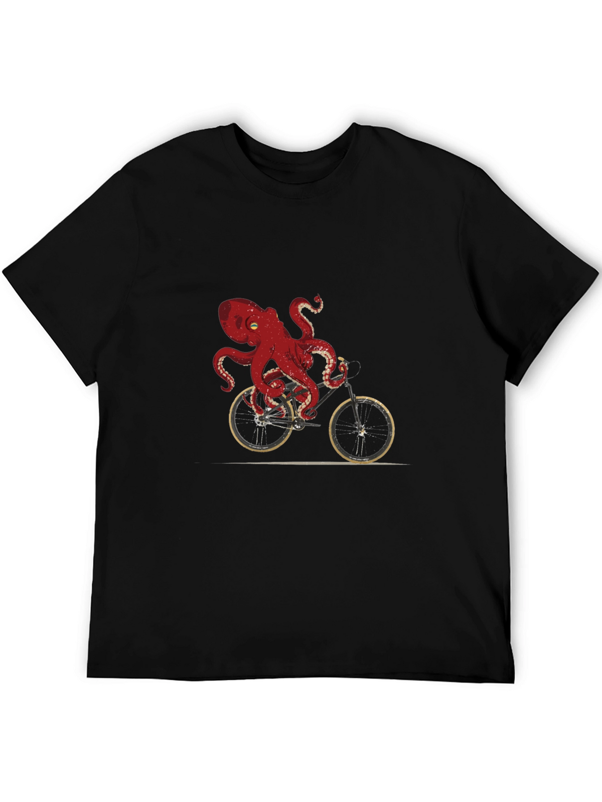 Octopus Riding Bike Graphic Tee - Unique Design