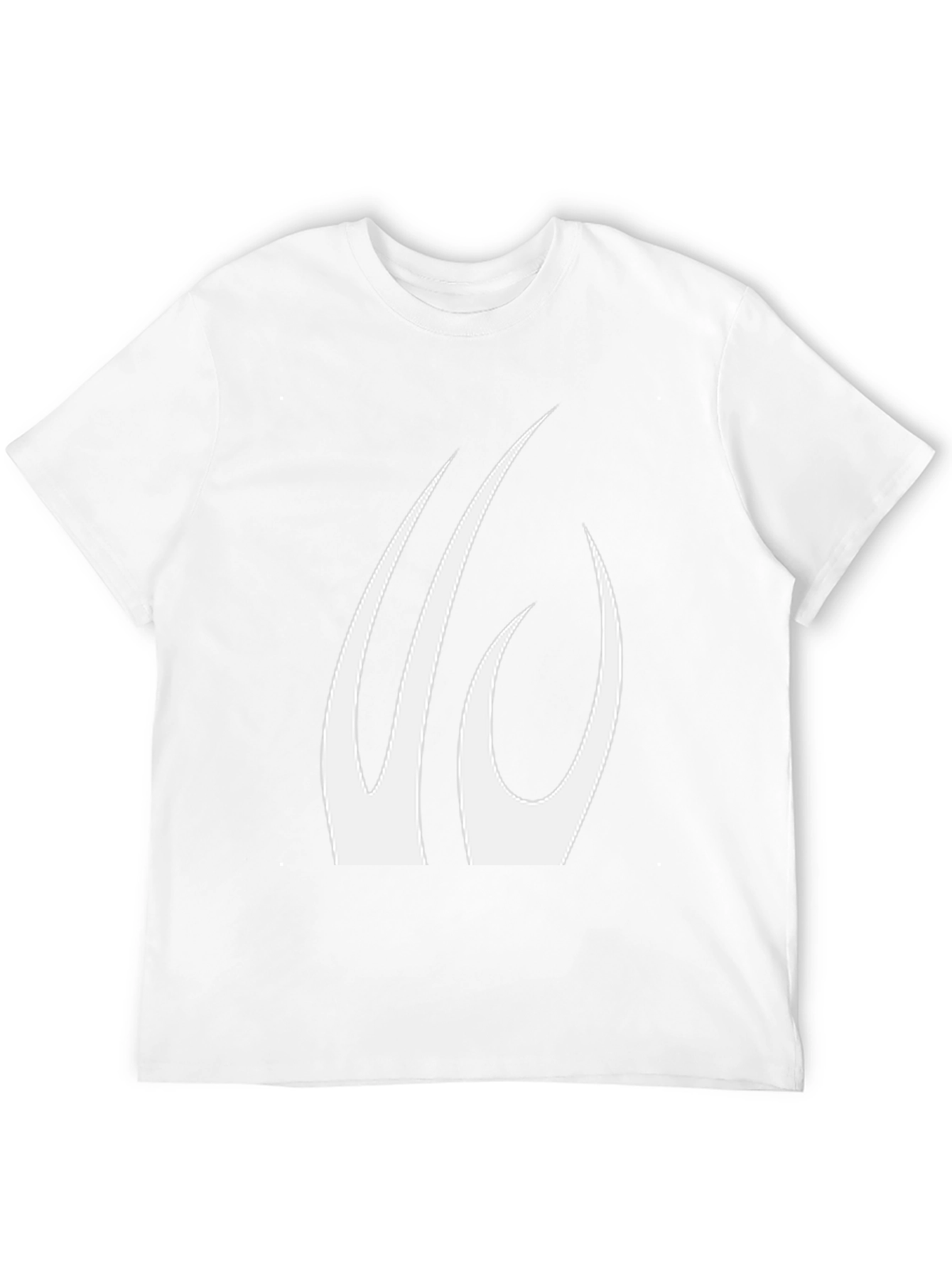 Black T-Shirt with Abstract White Claw Design