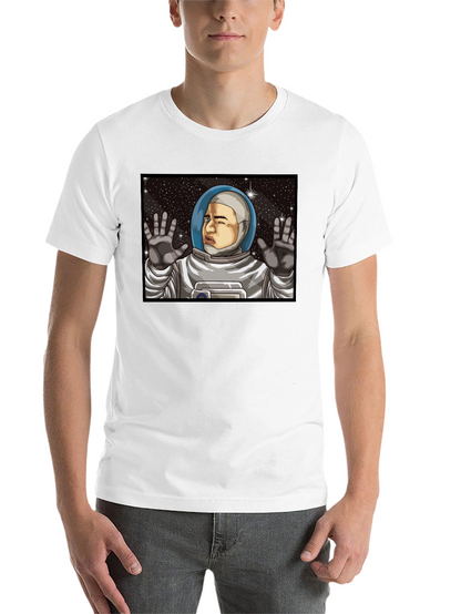 Astronaut Cartoon Graphic Black T-Shirt