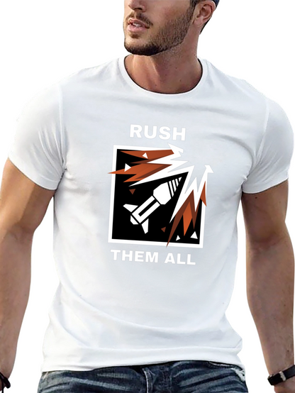 RUSH THEM ALL Black Graphic Tee - Gaming Apparel
