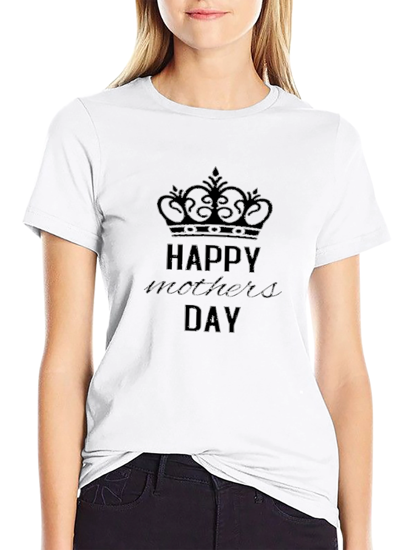 Happy Mothers Day T-Shirt - Crown Design