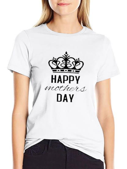 Happy Mothers Day T-Shirt - Crown Design