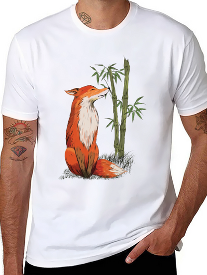 Fox and Bamboo Graphic Tee - Black