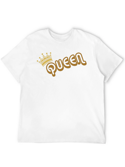 Queen Graphic Tee - Gold Print on Black