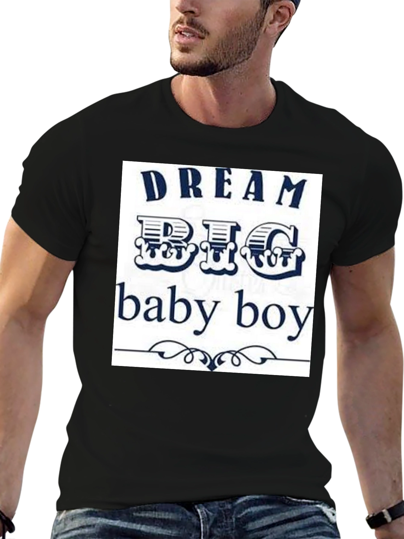 Dream Big Baby Boy Black Graphic Tee