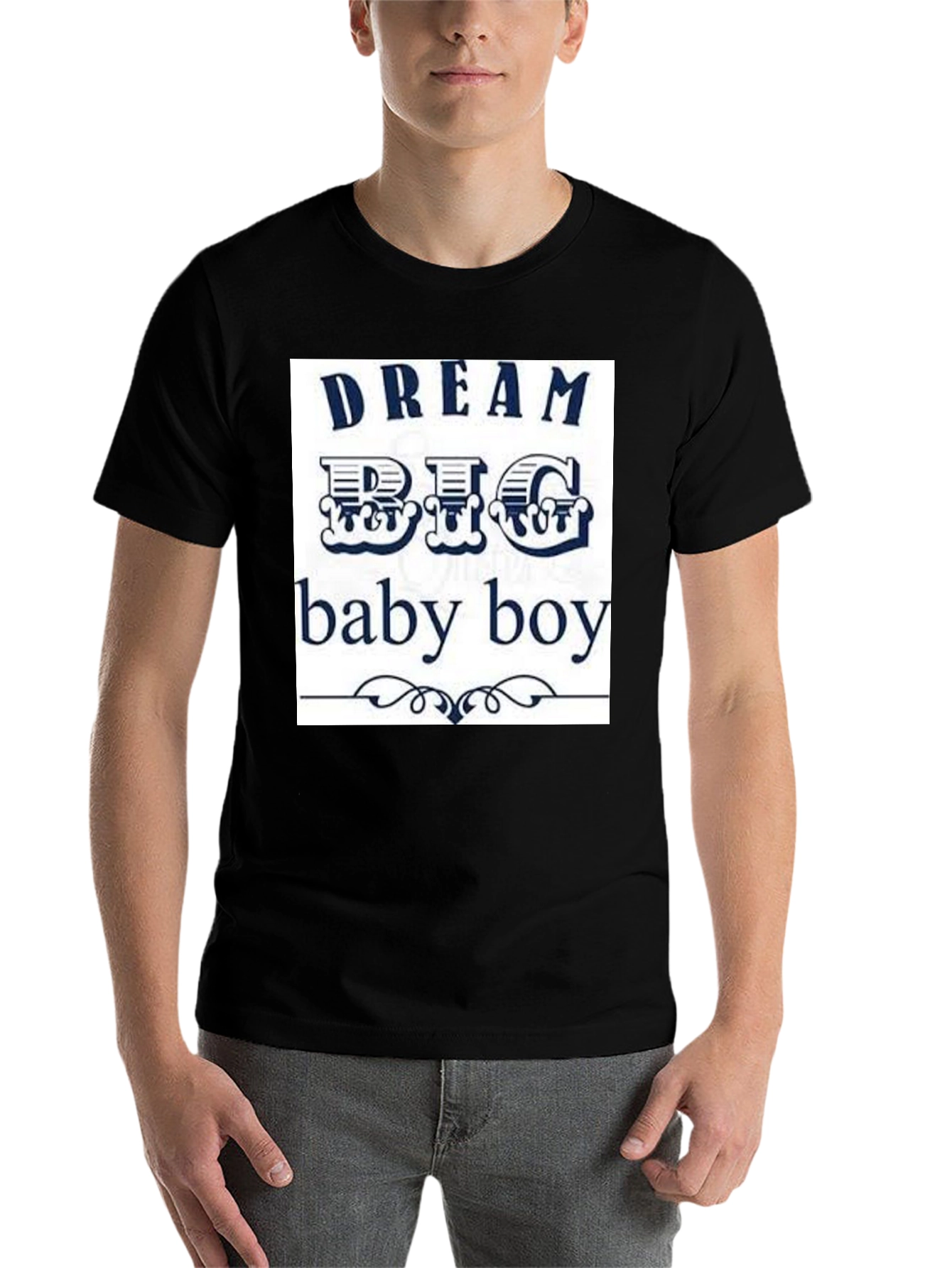 Dream Big Baby Boy Black Graphic Tee