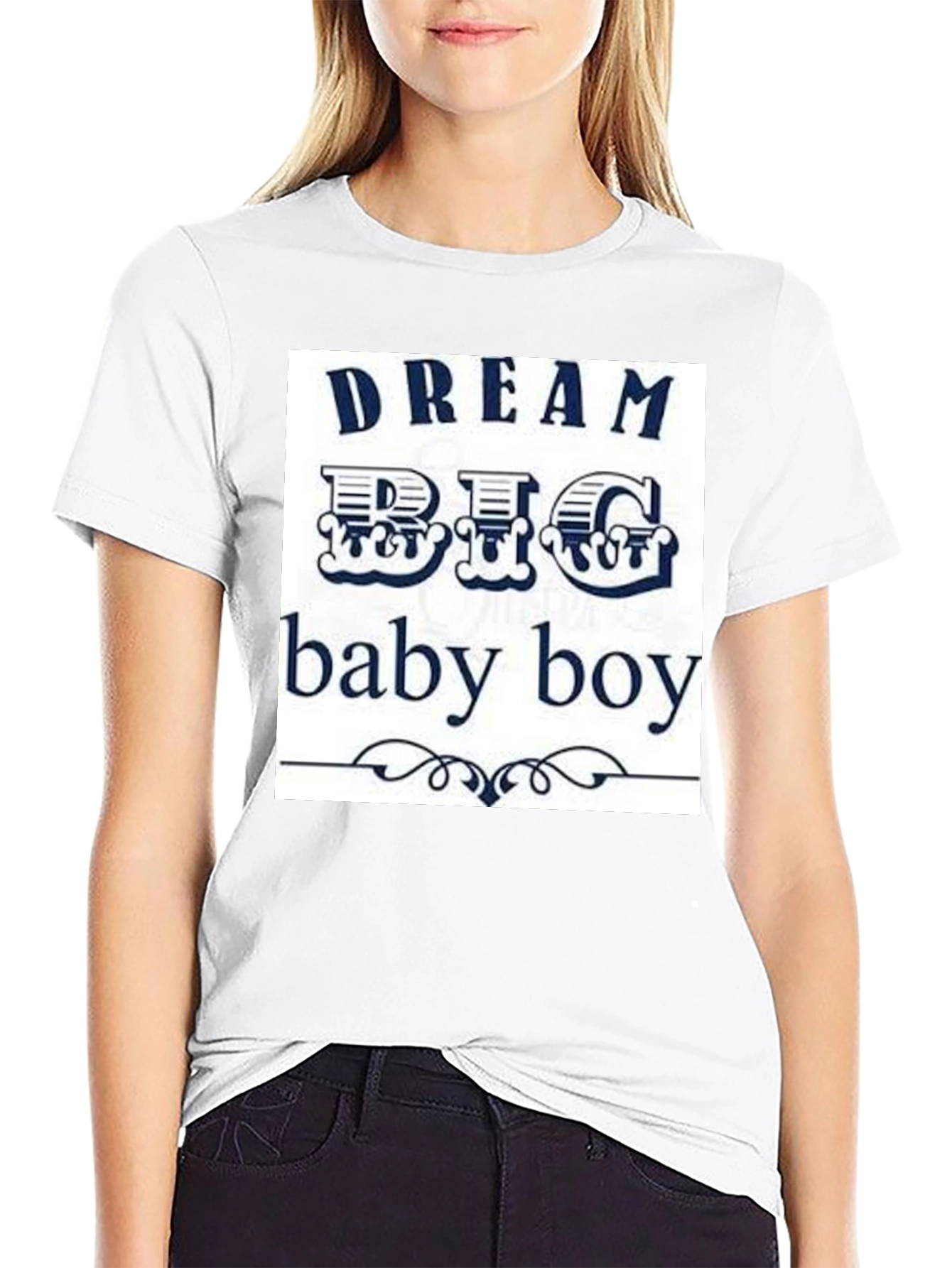 Dream Big Baby Boy Black Graphic Tee