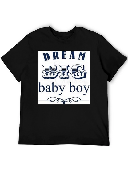 Dream Big Baby Boy Black Graphic Tee