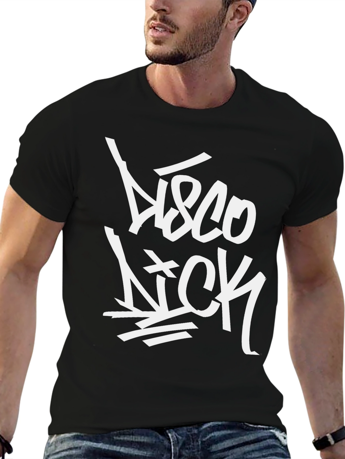 Disco Nick Black Graphic T-Shirt
