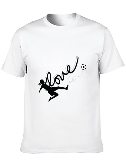 Love Soccer Black T-Shirt for Women