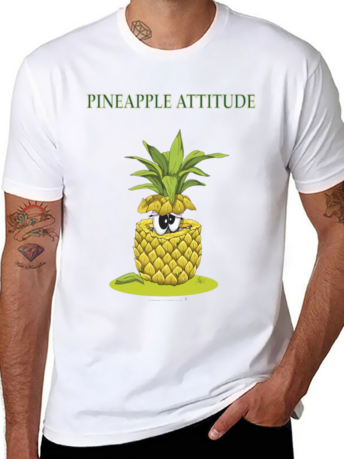 Pineapple Attitude Graphic Tee - Quirky Fruit T-Shirt