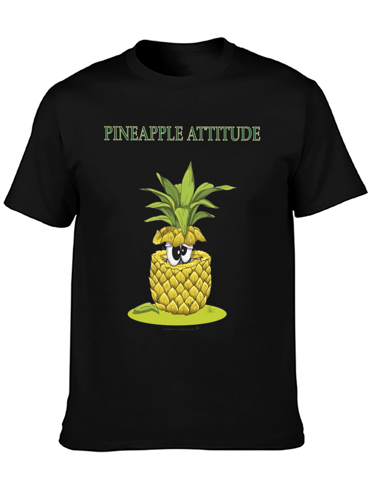 Pineapple Attitude Graphic Tee - Quirky Fruit T-Shirt