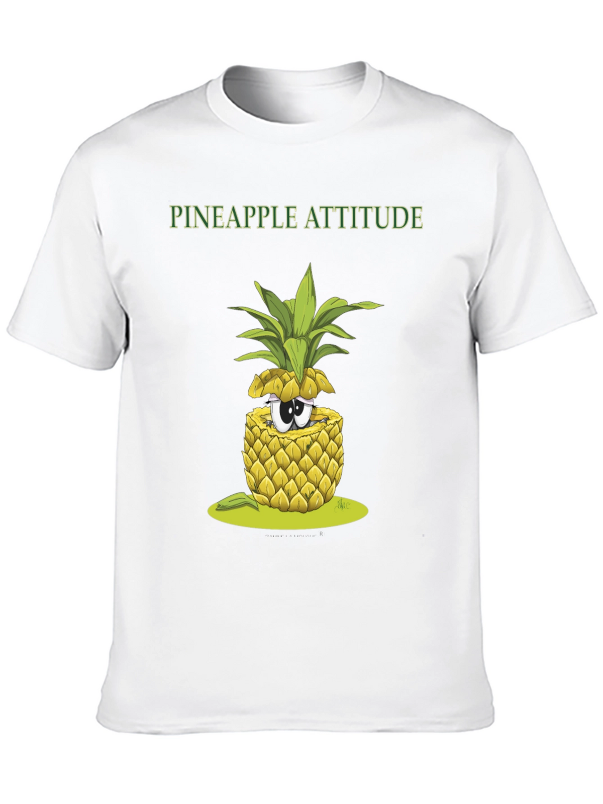 Pineapple Attitude Graphic Tee - Quirky Fruit T-Shirt