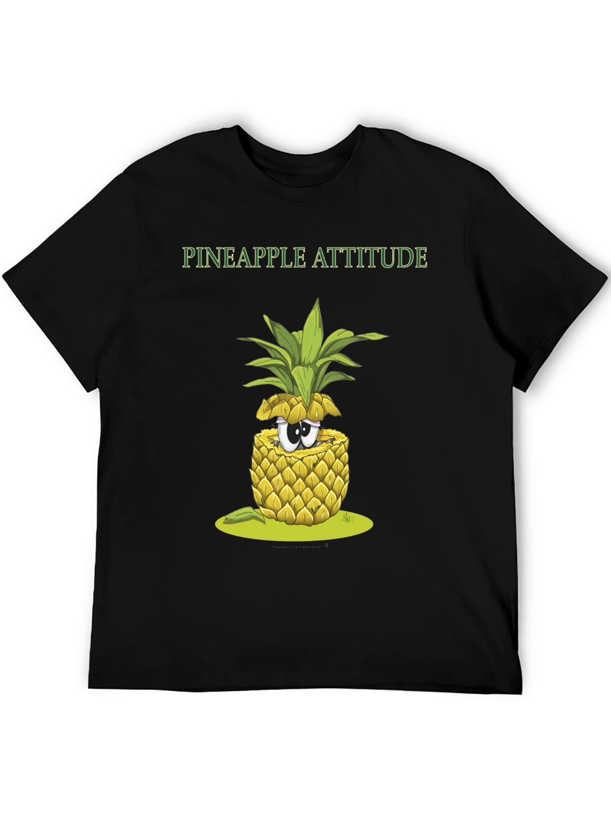 Pineapple Attitude Graphic Tee - Quirky Fruit T-Shirt