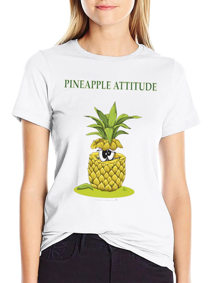 Pineapple Attitude Graphic Tee - Quirky Fruit T-Shirt