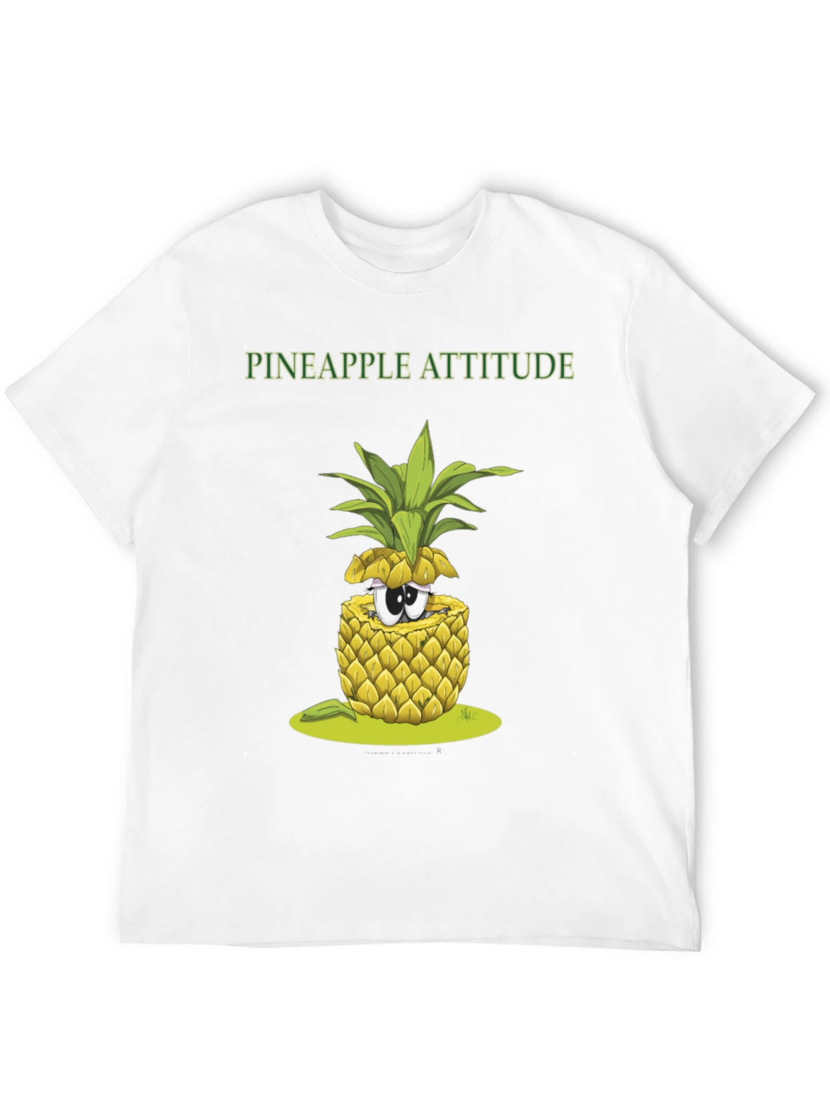 Pineapple Attitude Graphic Tee - Quirky Fruit T-Shirt
