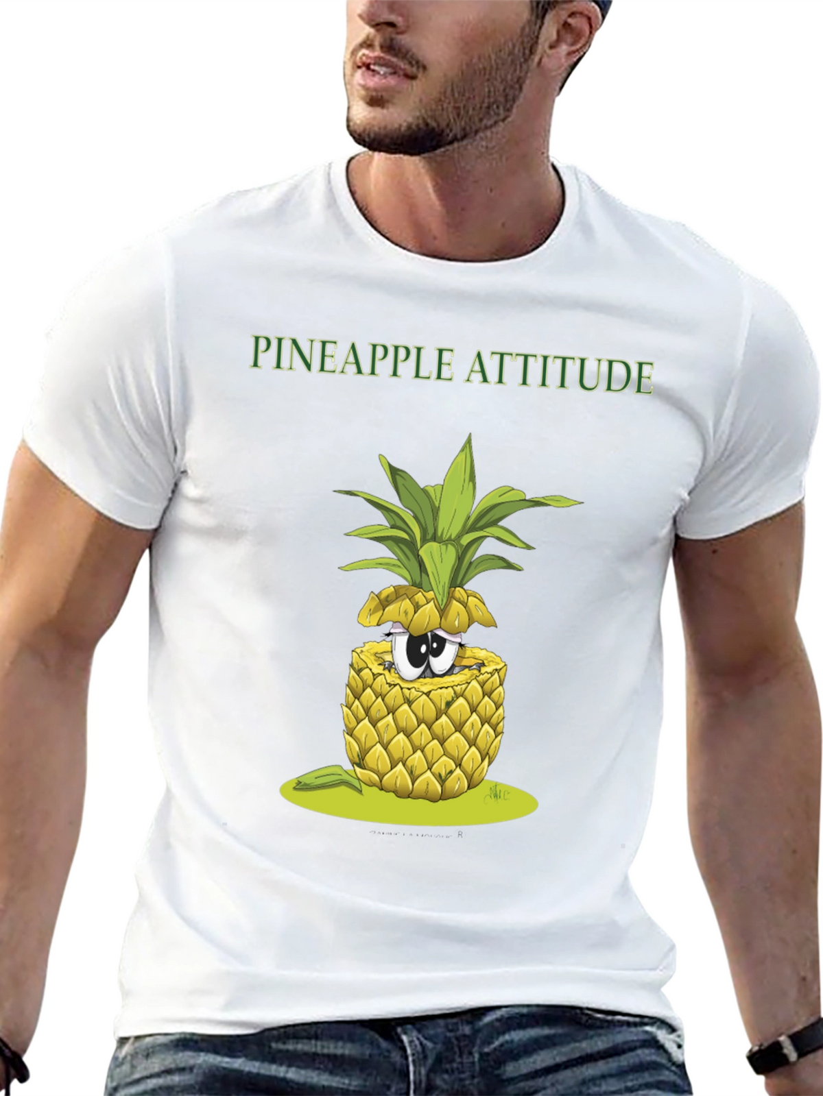 Pineapple Attitude Graphic Tee - Quirky Fruit T-Shirt