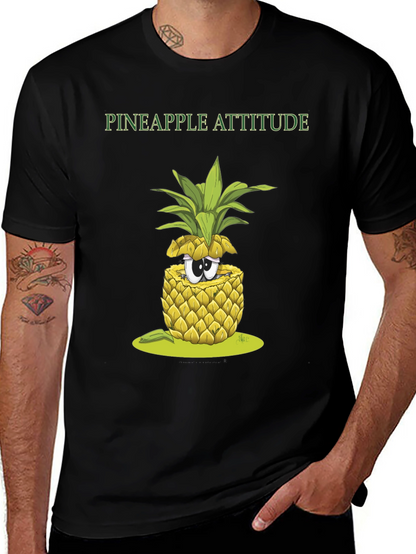 Pineapple Attitude Graphic Tee - Quirky Fruit T-Shirt