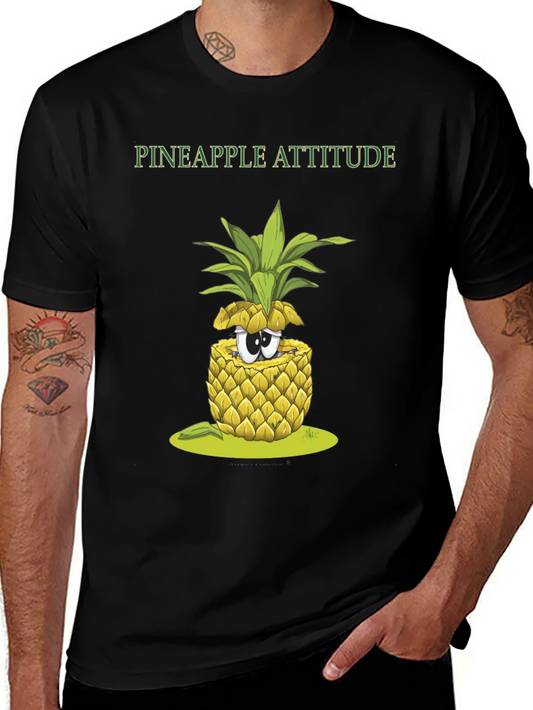 Pineapple Attitude Graphic Tee - Quirky Fruit T-Shirt